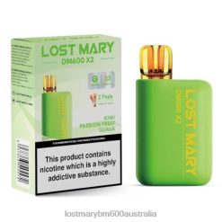 LOST MARY Disposable Vapes - Kiwi Passion Fruit Guava LOST MARY DM600 X2 Disposable Vape N2R6187