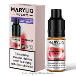 LOST MARY Disposable Vapes - Watermelon Ice LOST MARY MARYLIQ Nic Salts - 10ml N2R6214