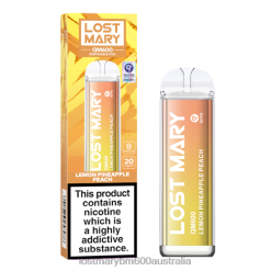 LOST MARY Melbourne - Lemon Pineapple Peach LOST MARY QM600 Disposable Vape N2R6157