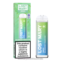 LOST MARY Vape Australia - Blueberry Peach Ice LOST MARY QM600 Disposable Vape N2R6155