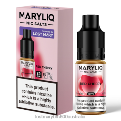 LOST MARY Vape Australia - Red Cherry LOST MARY MARYLIQ Nic Salts - 10ml N2R6218
