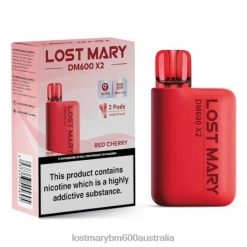 LOST MARY Vape Australia Wholesale - Red Cherry LOST MARY DM600 X2 Disposable Vape N2R6192