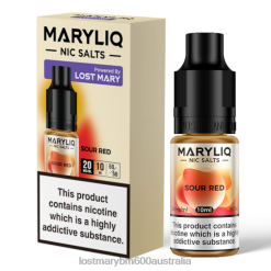 LOST MARY Vape Australia Wholesale - Sour Red LOST MARY MARYLIQ Nic Salts - 10ml N2R6210