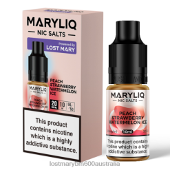 LOST MARY Wholesale Price - Peach Strawberry Watermelon Ice LOST MARY MARYLIQ Nic Salts - 10ml N2R6207